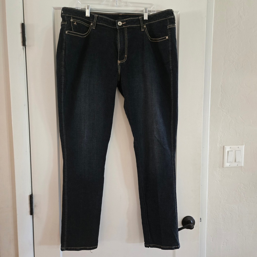 Find Your  Aura Jeans Womens 18 Instantly Slimming Jeans Dark Wash Straight - Picture 3 of 8